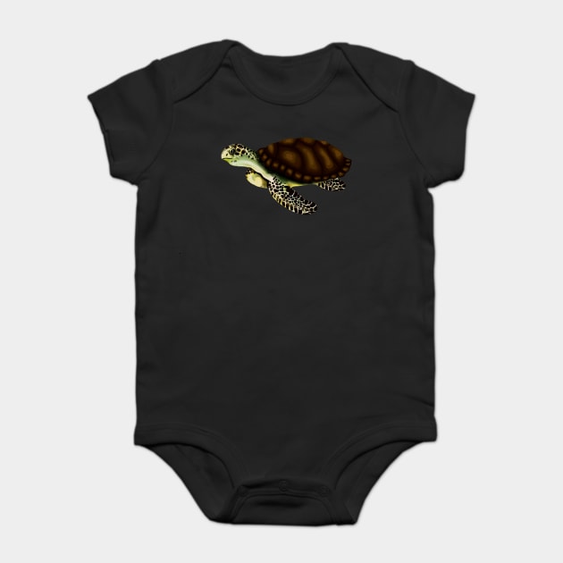 Sea Turtle Baby Bodysuit by logiamerch